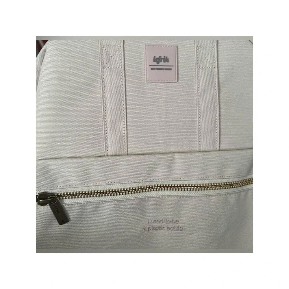 ✨ Lefrik Cream Eco Recycled Backpack Travel Laptop✨